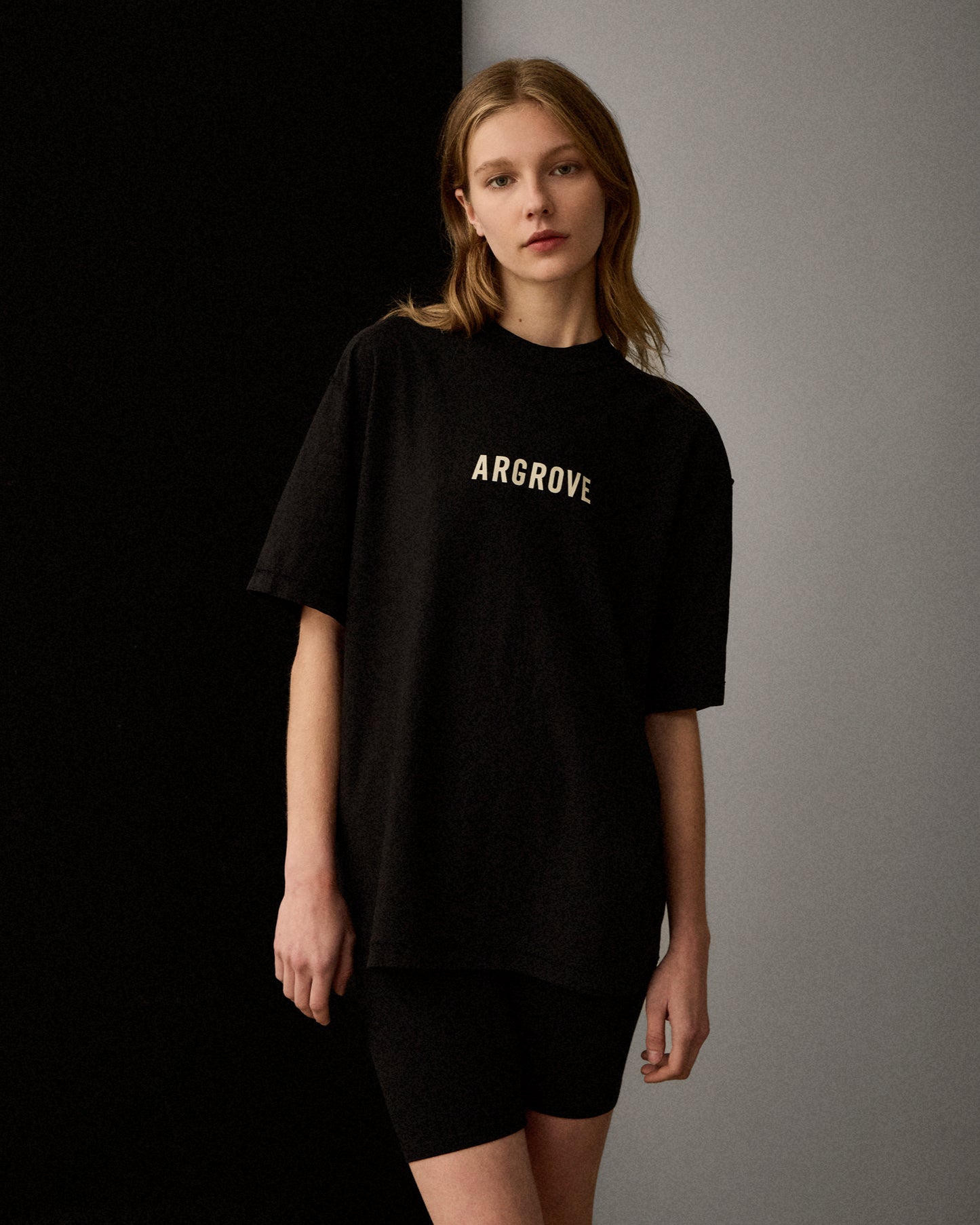 ARGROVE REVERSE T-SHIRT - COAL