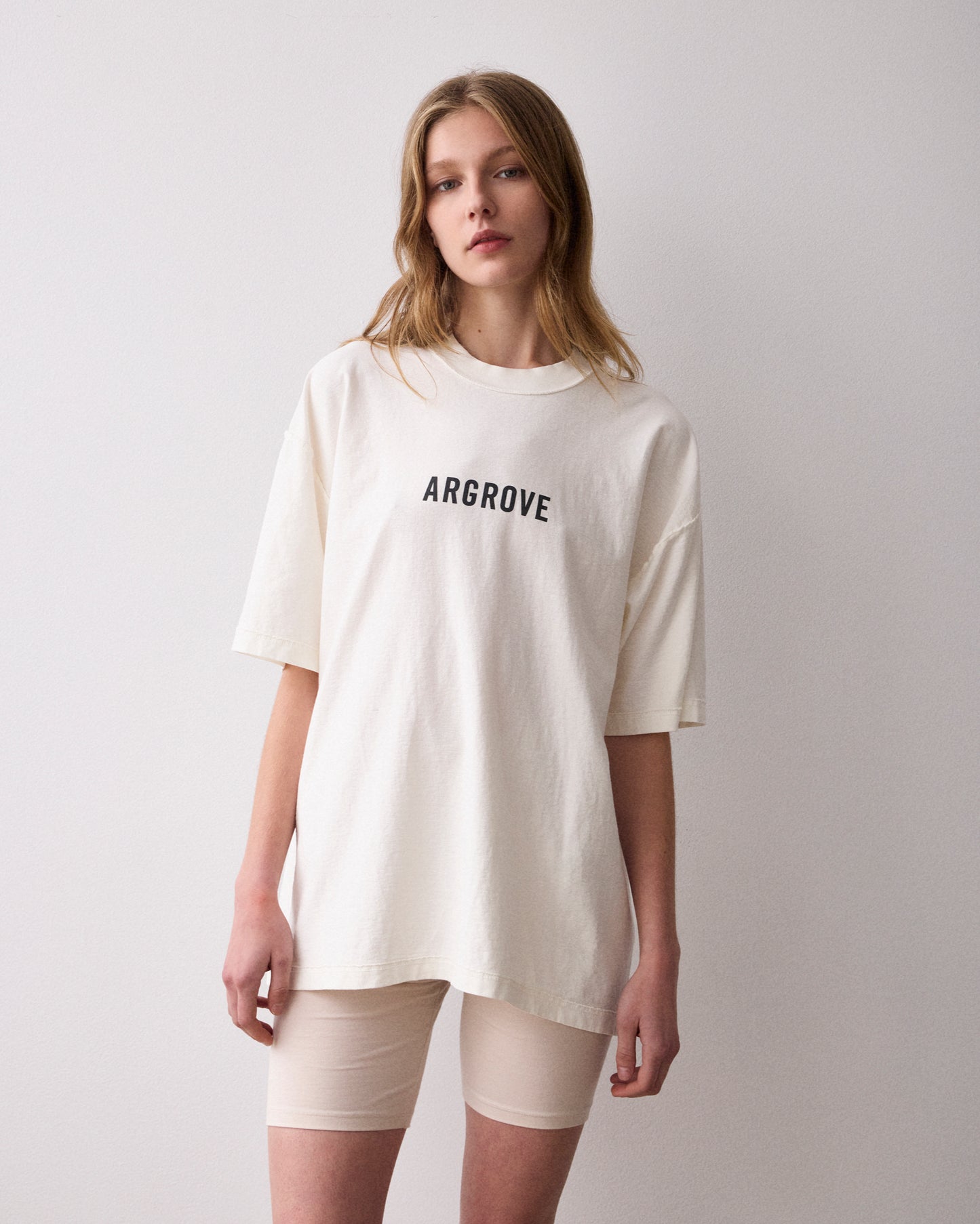 ARGROVE REVERSE T-SHIRT - IVORY