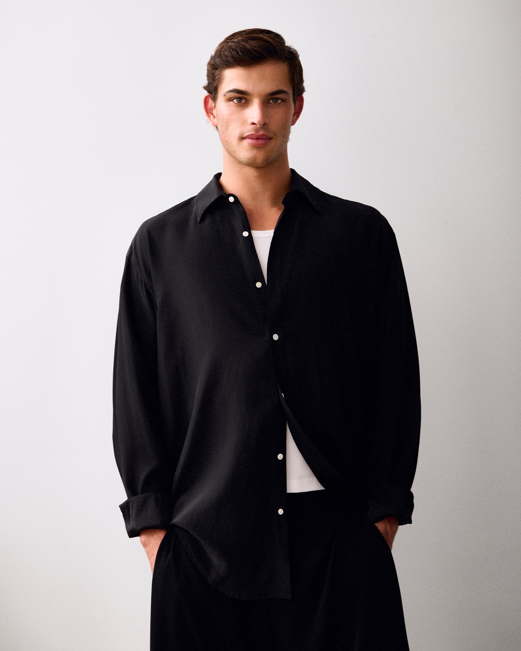 ARGROVE LONG SLEEVE SHIRT - BASALT BLACK