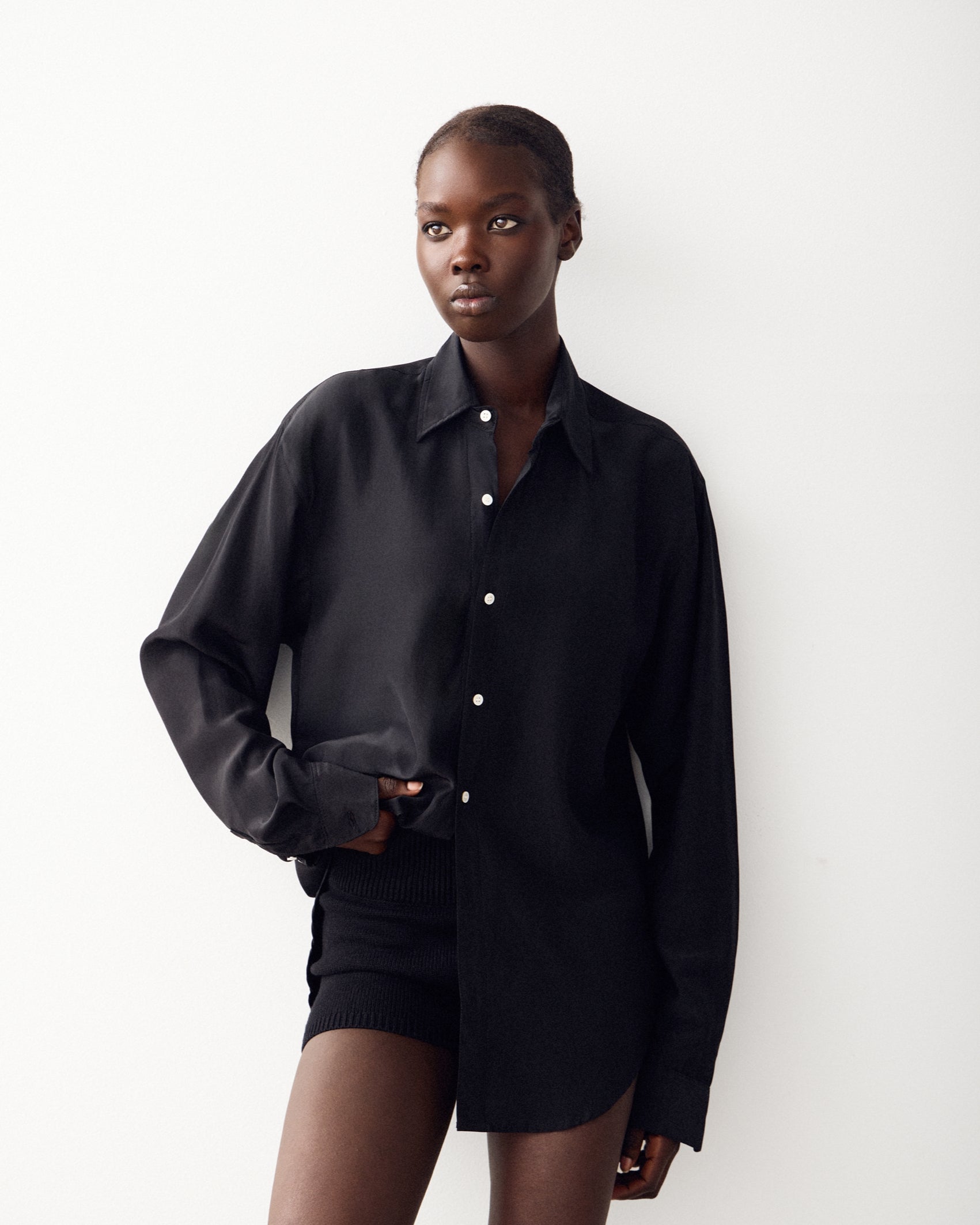 ARGROVE LONG SLEEVE SHIRT - BASALT BLACK