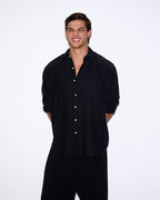 ARGROVE LONG SLEEVE SHIRT - BASALT BLACK