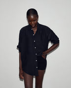 ARGROVE LONG SLEEVE SHIRT - BASALT BLACK