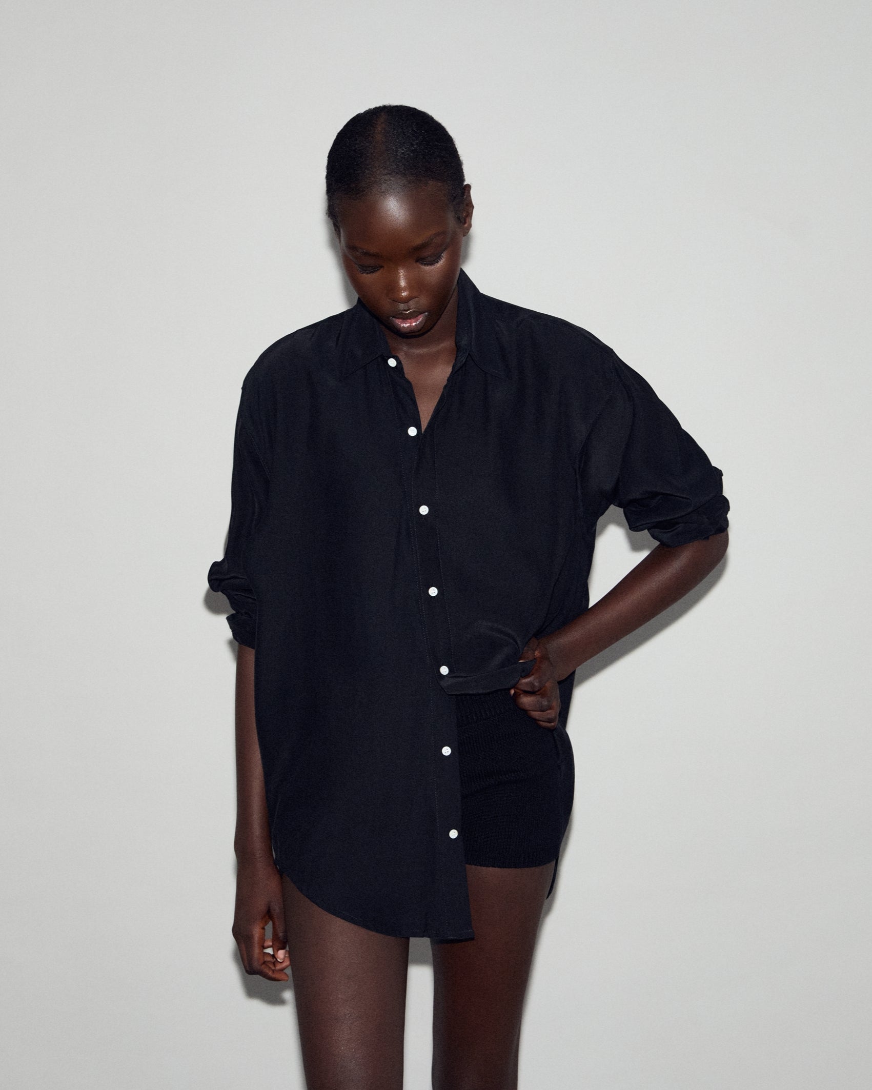 ARGROVE LONG SLEEVE SHIRT - BASALT BLACK