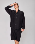 ARGROVE LONG SLEEVE SHIRT - BASALT BLACK