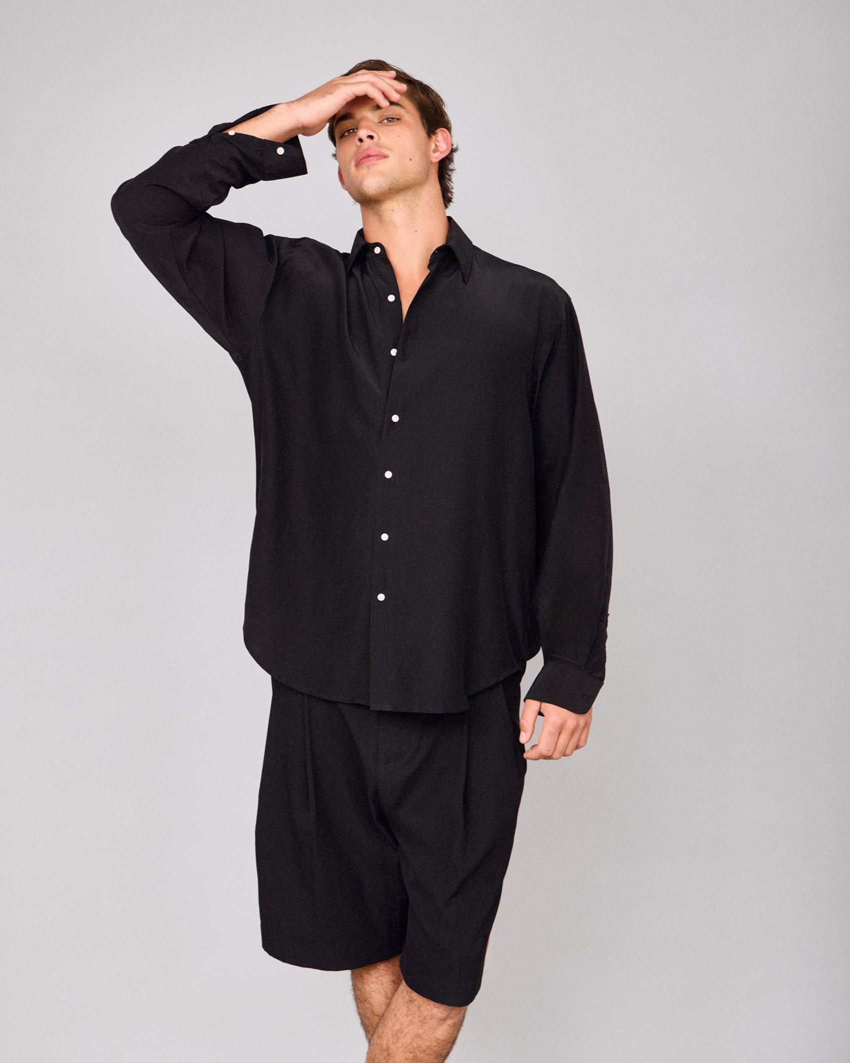ARGROVE LONG SLEEVE SHIRT - BASALT BLACK