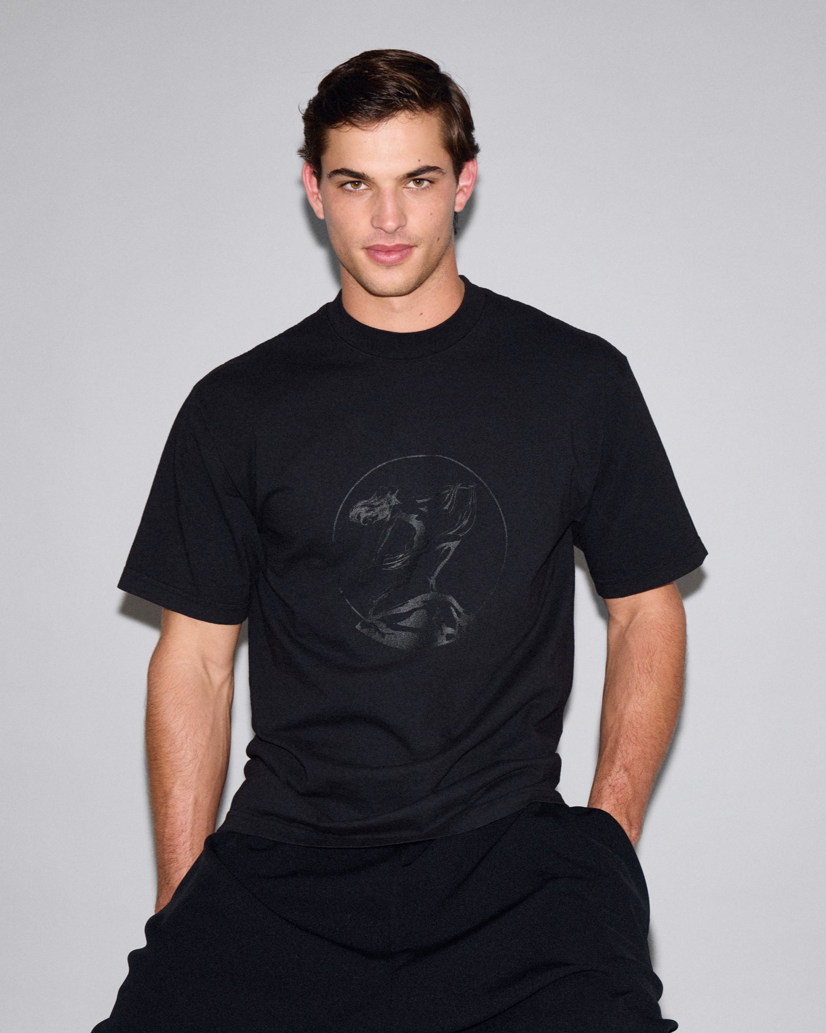 ARGROVE T-SHIRT - COAL ON COAL