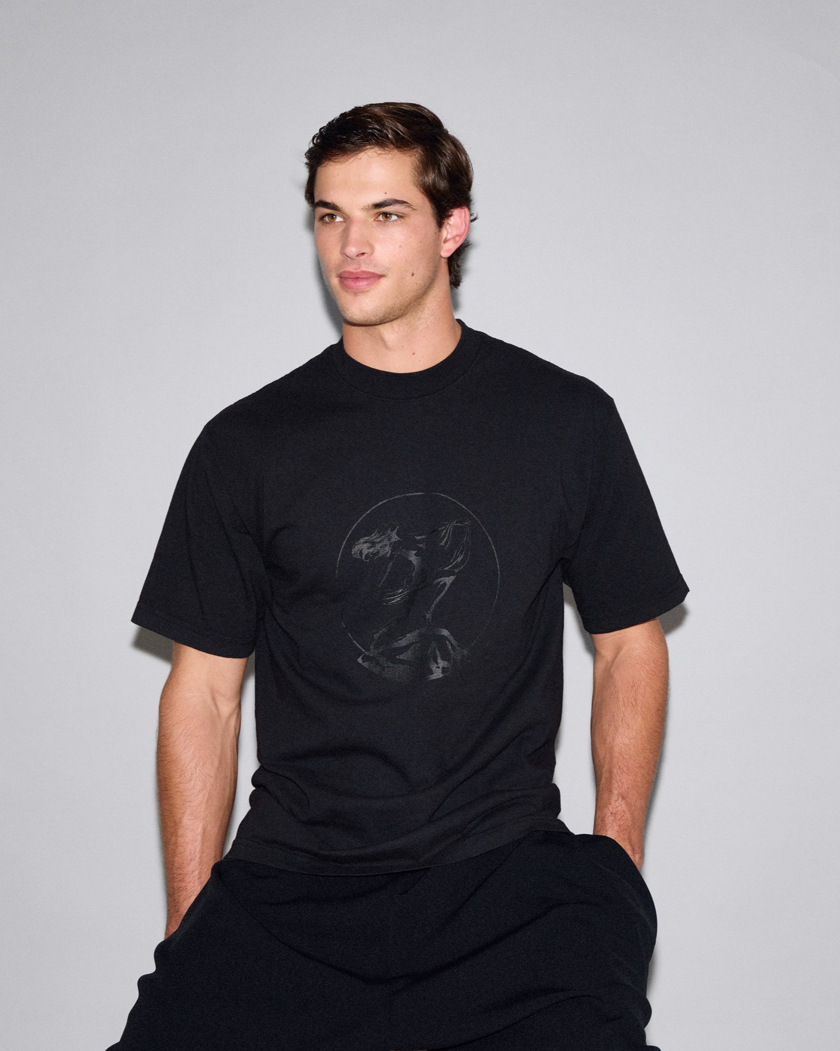 ARGROVE T-SHIRT - COAL ON COAL