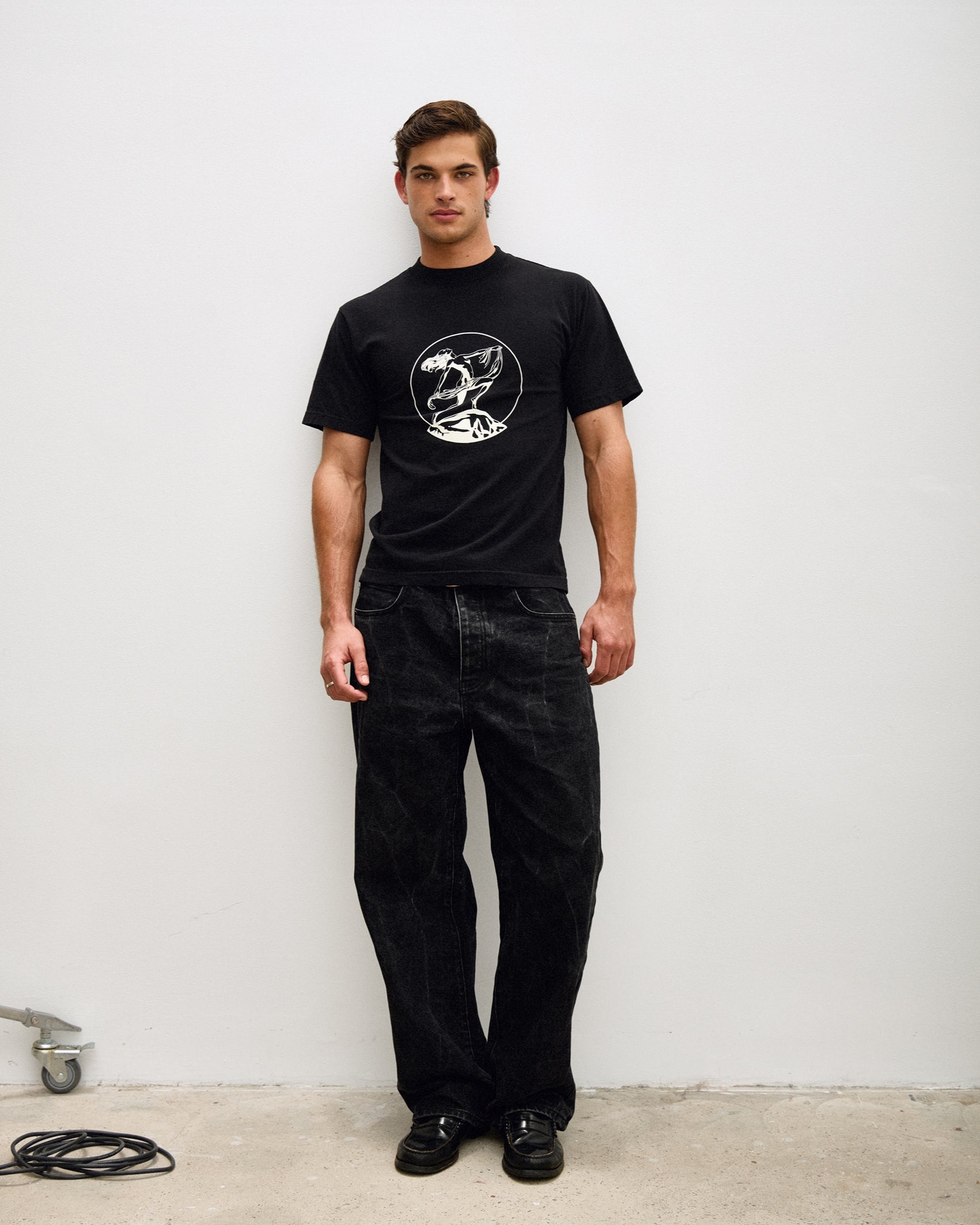 ARGROVE T-SHIRT - IVORY ON COAL