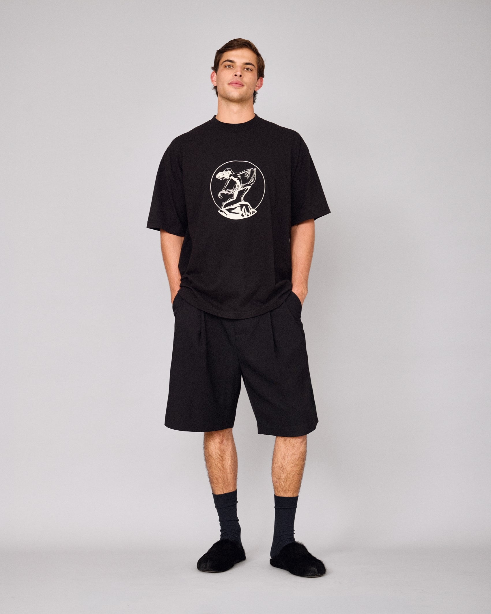 ARGROVE T-SHIRT - IVORY ON COAL