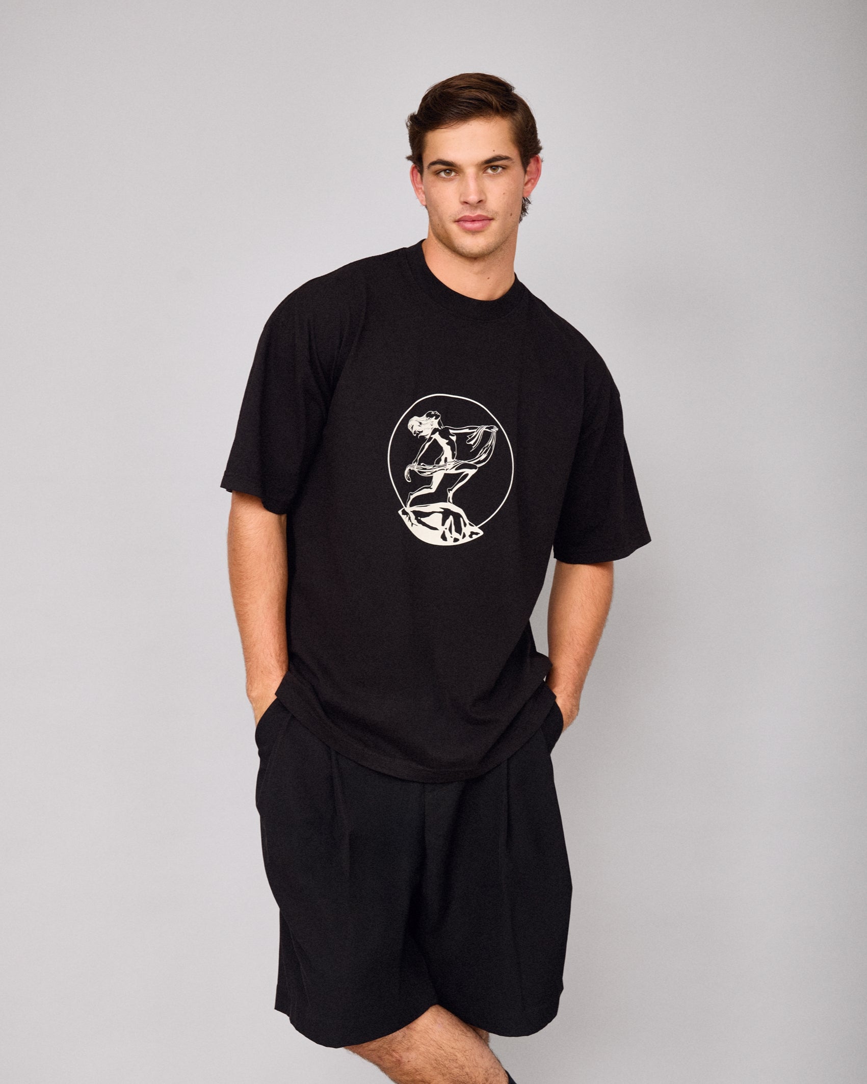 ARGROVE T-SHIRT - IVORY ON COAL