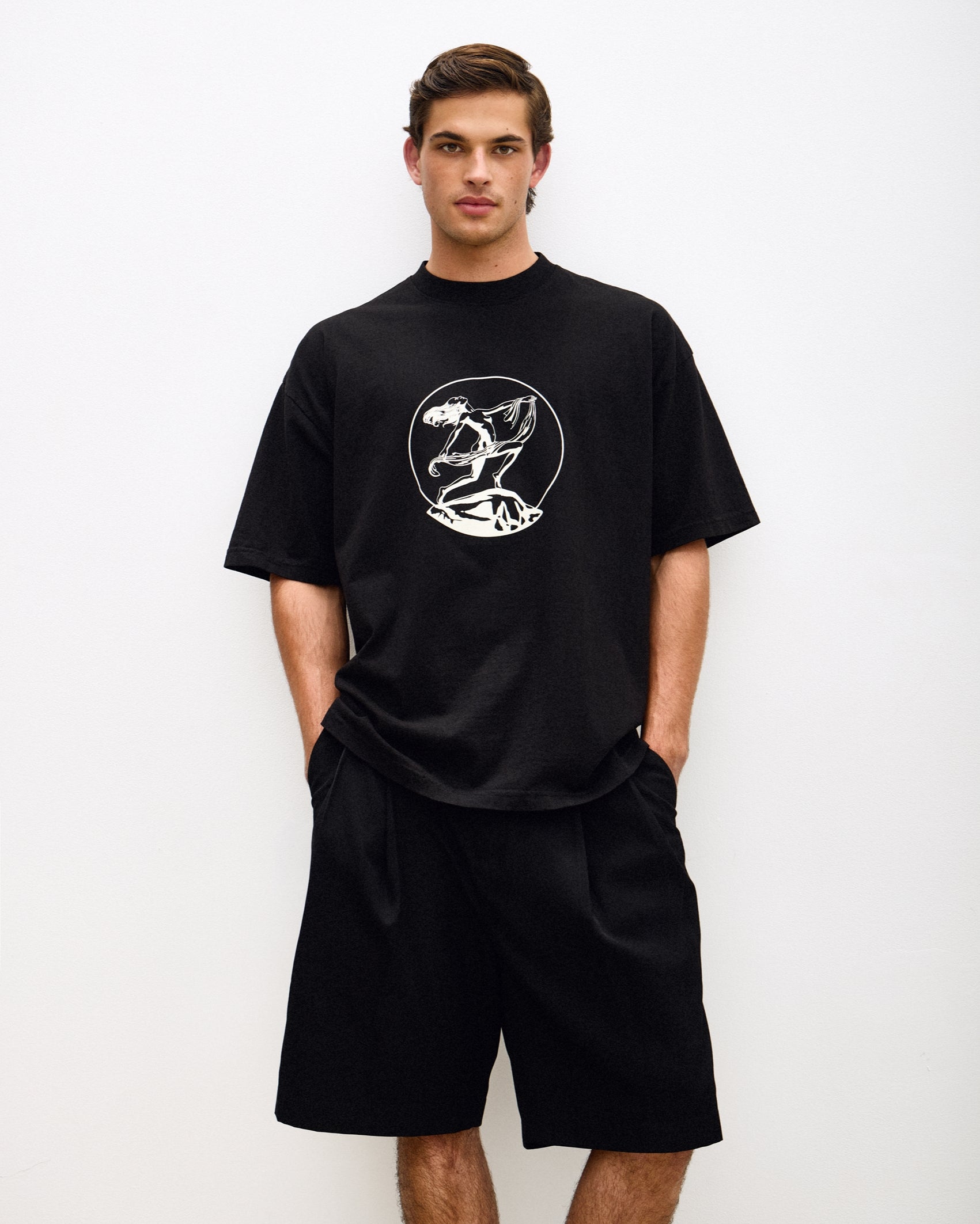 ARGROVE T-SHIRT - IVORY ON COAL