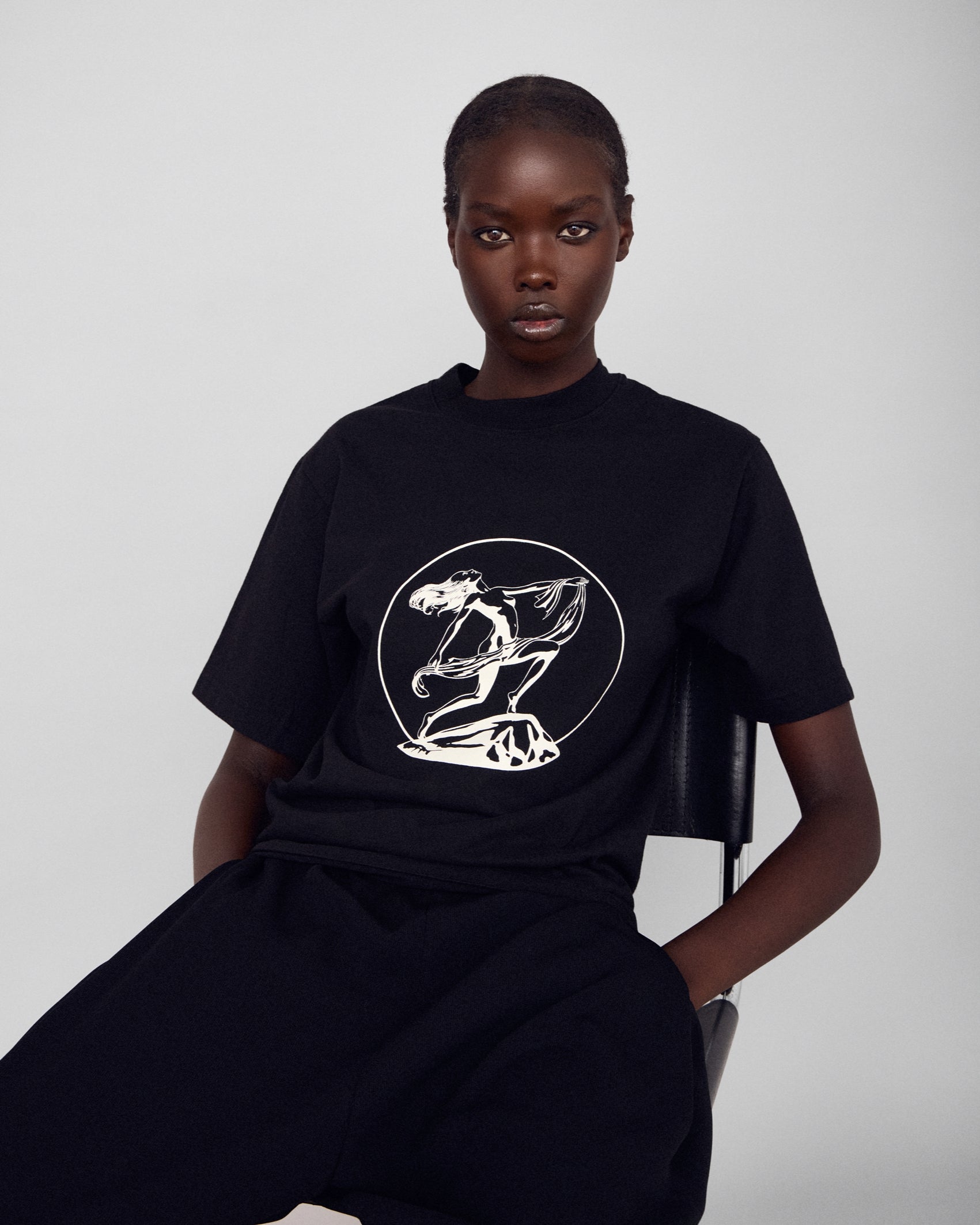 ARGROVE T-SHIRT - IVORY ON COAL
