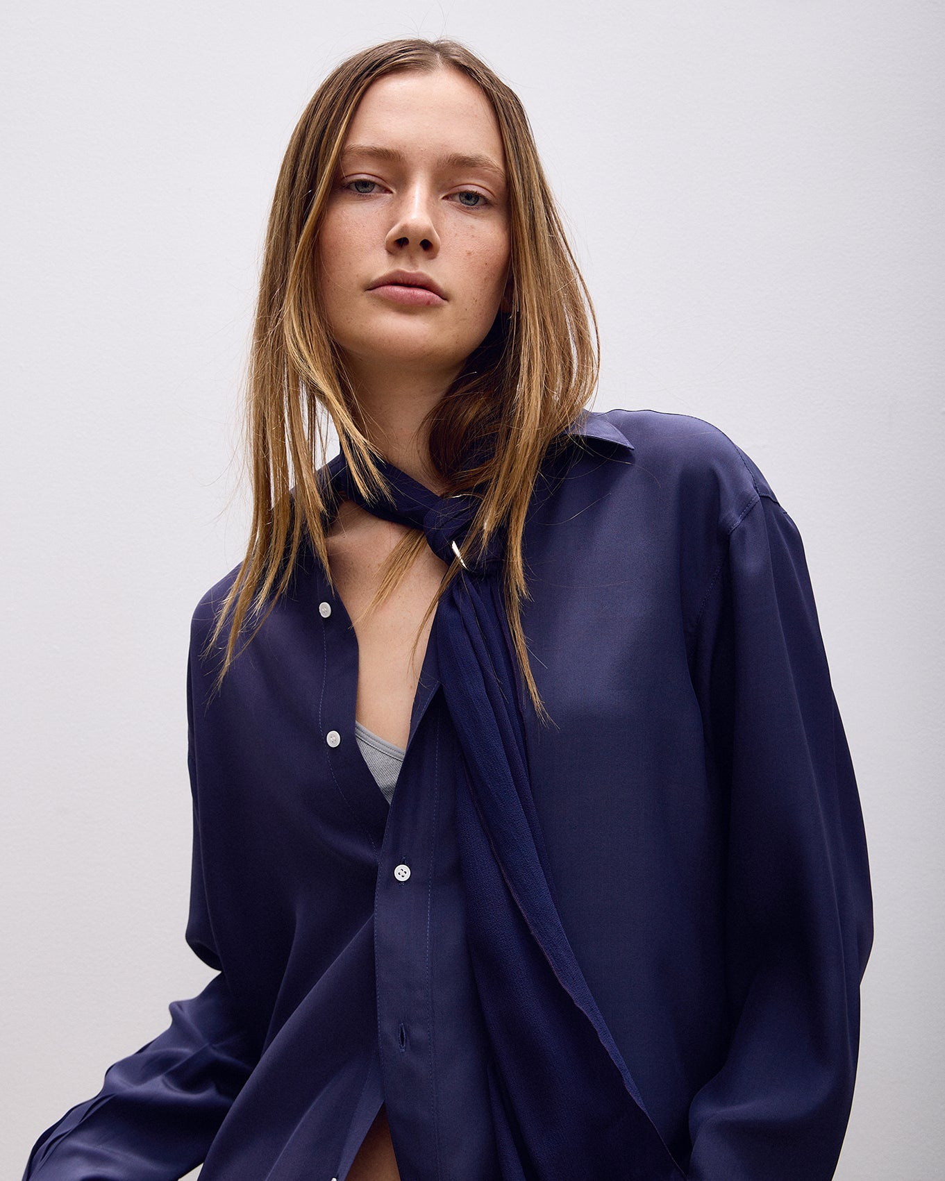 ARGROVE LONG SLEEVE SHIRT - SAPPHIRE
