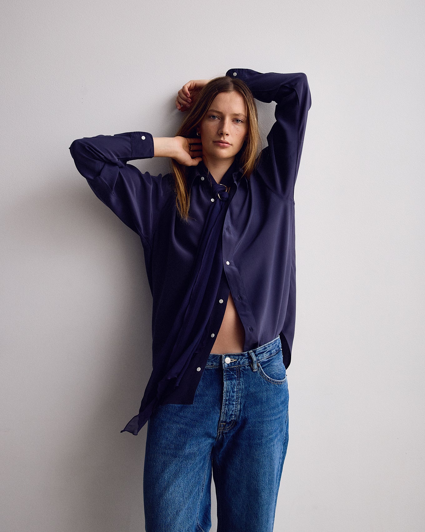 ARGROVE LONG SLEEVE SHIRT - SAPPHIRE