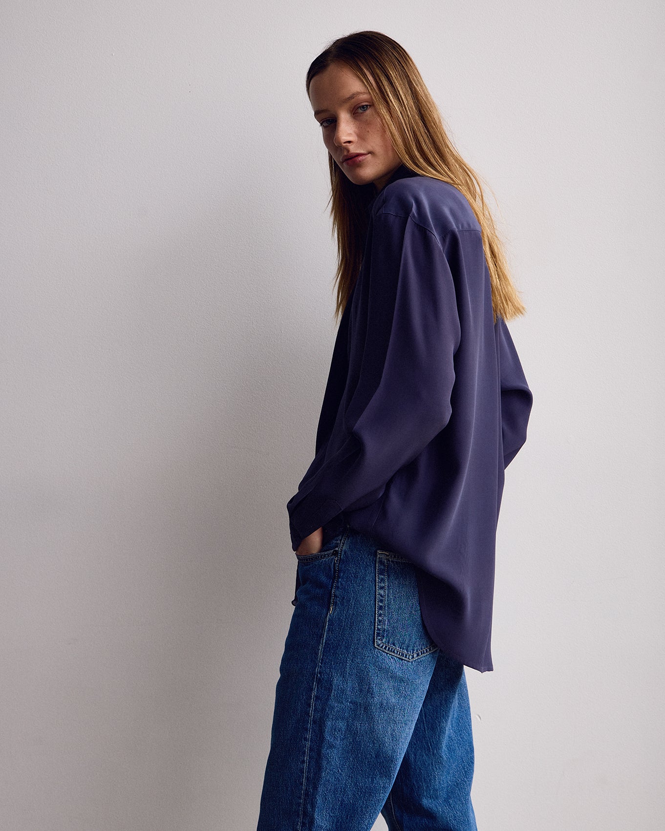 ARGROVE LONG SLEEVE SHIRT - SAPPHIRE