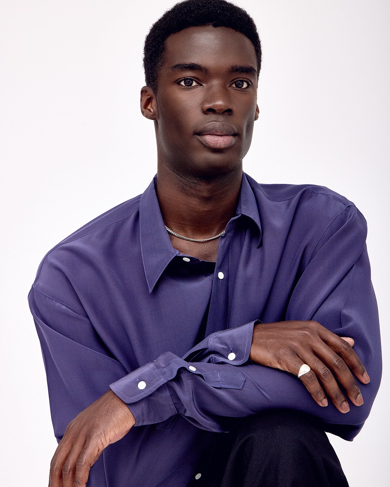 ARGROVE LONG SLEEVE SHIRT - SAPPHIRE