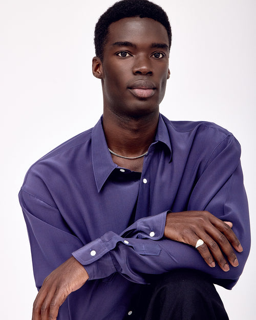 ARGROVE LONG SLEEVE SHIRT - SAPPHIRE