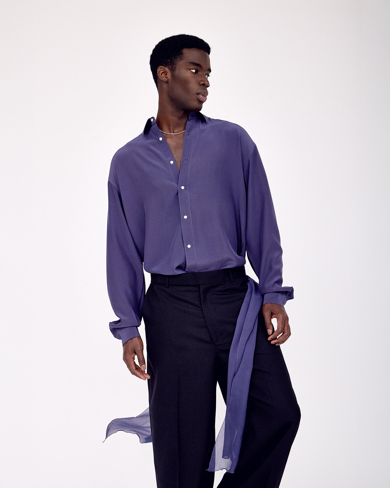ARGROVE LONG SLEEVE SHIRT - SAPPHIRE