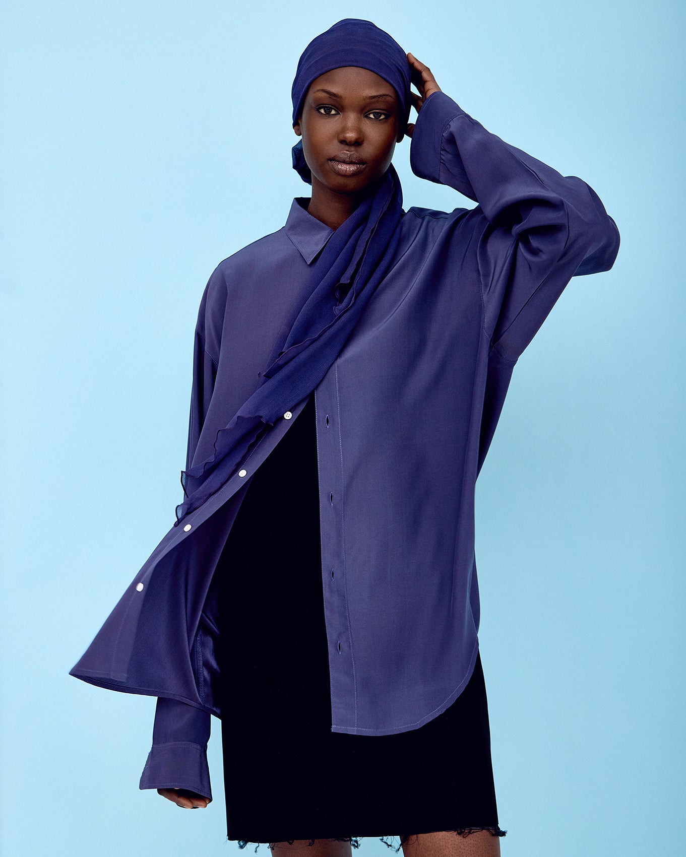 ARGROVE LONG SLEEVE SHIRT - SAPPHIRE