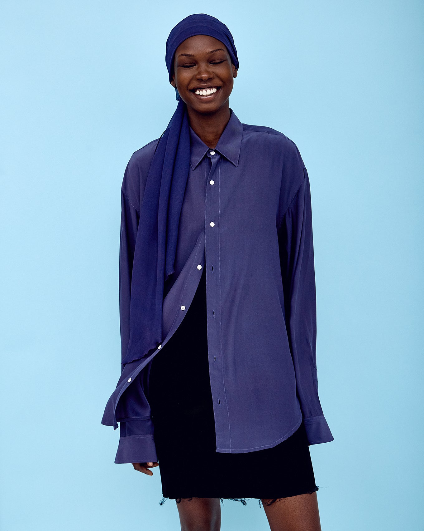 ARGROVE LONG SLEEVE SHIRT - SAPPHIRE
