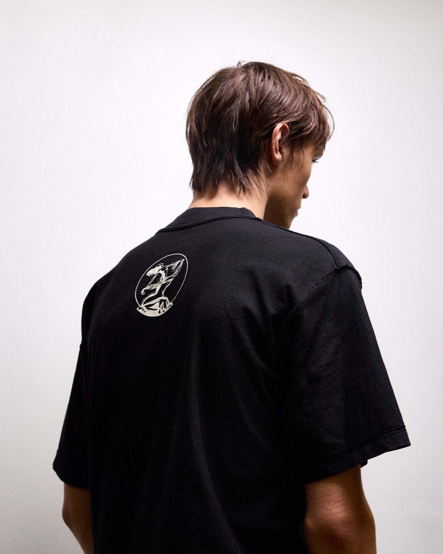 ARGROVE REVERSE T-SHIRT - COAL