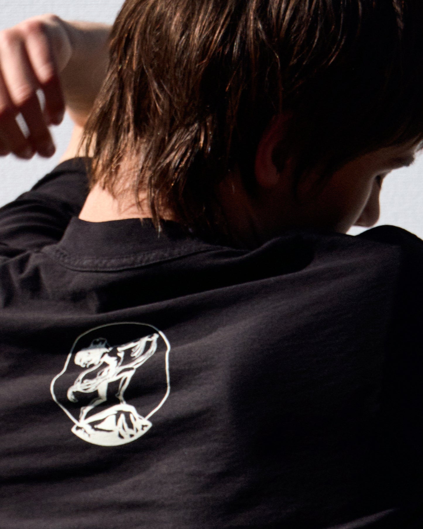 ARGROVE REVERSE T-SHIRT - COAL