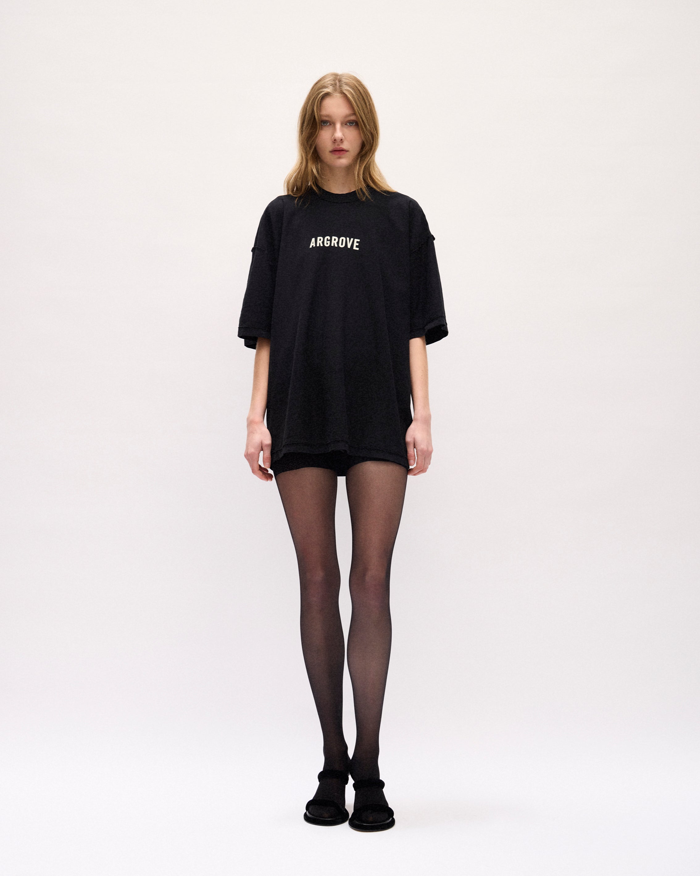 ARGROVE REVERSE T-SHIRT - COAL