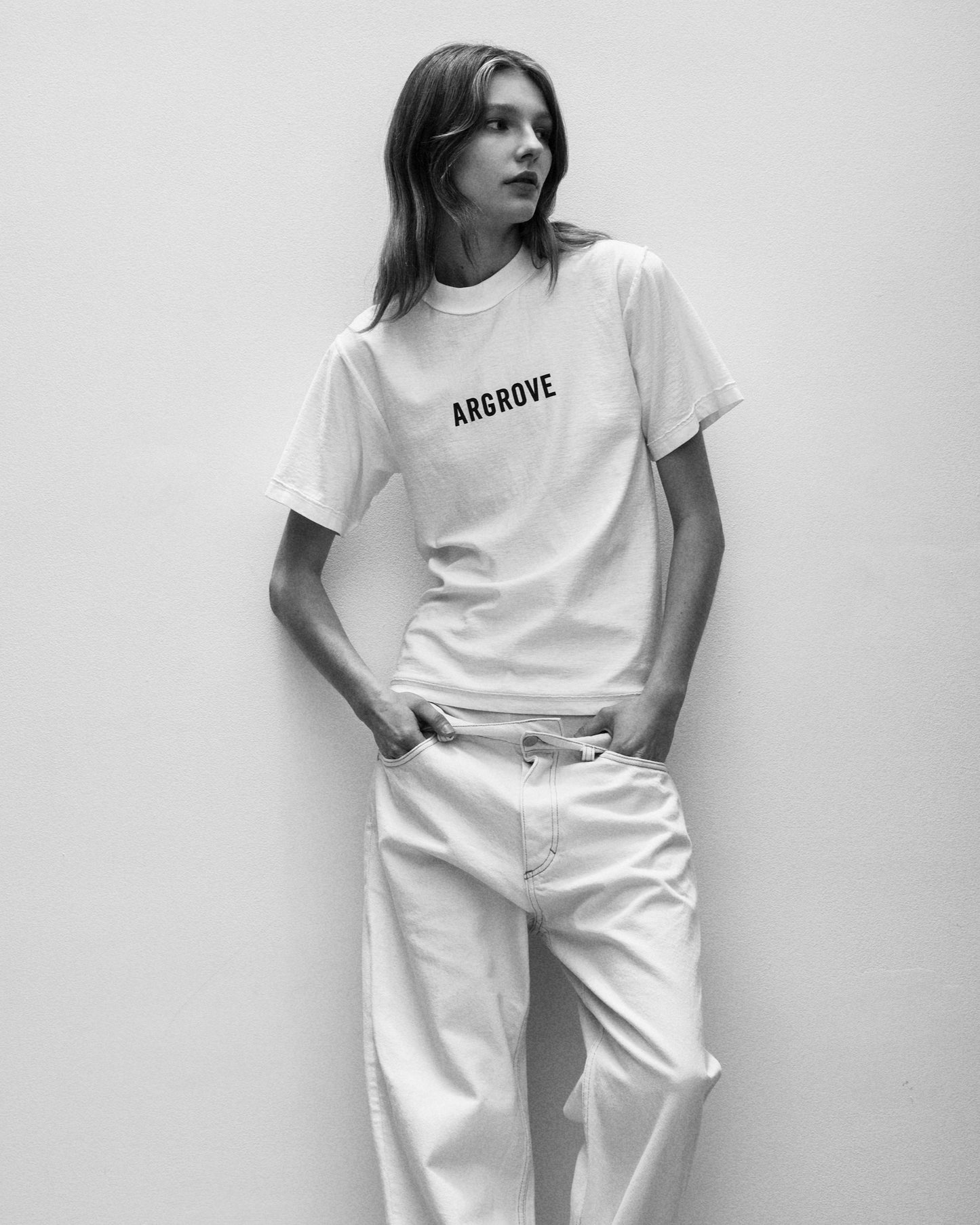ARGROVE REVERSE T-SHIRT - IVORY