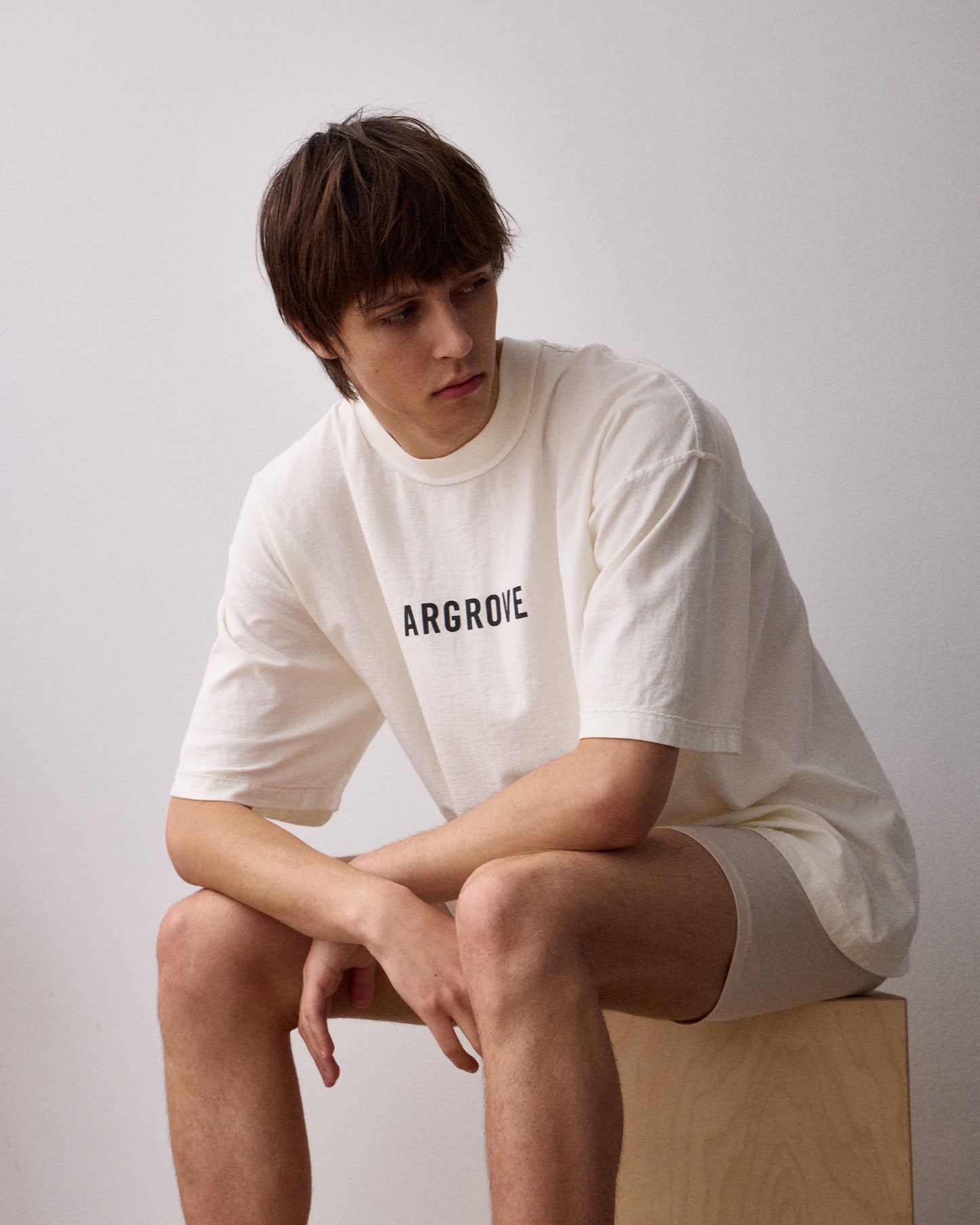 ARGROVE REVERSE T-SHIRT - IVORY