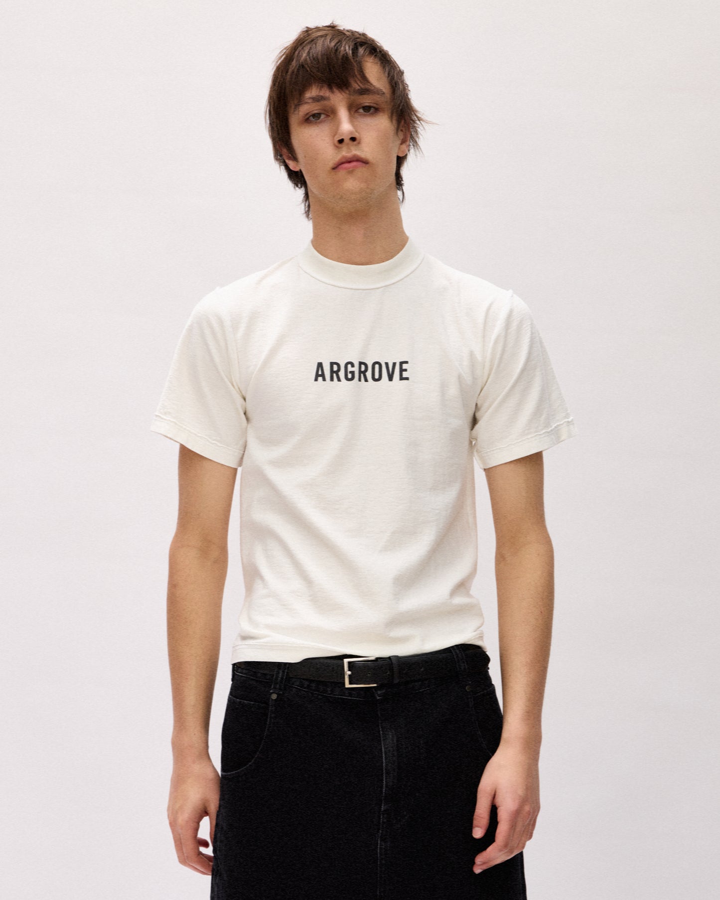 ARGROVE REVERSE T-SHIRT - IVORY