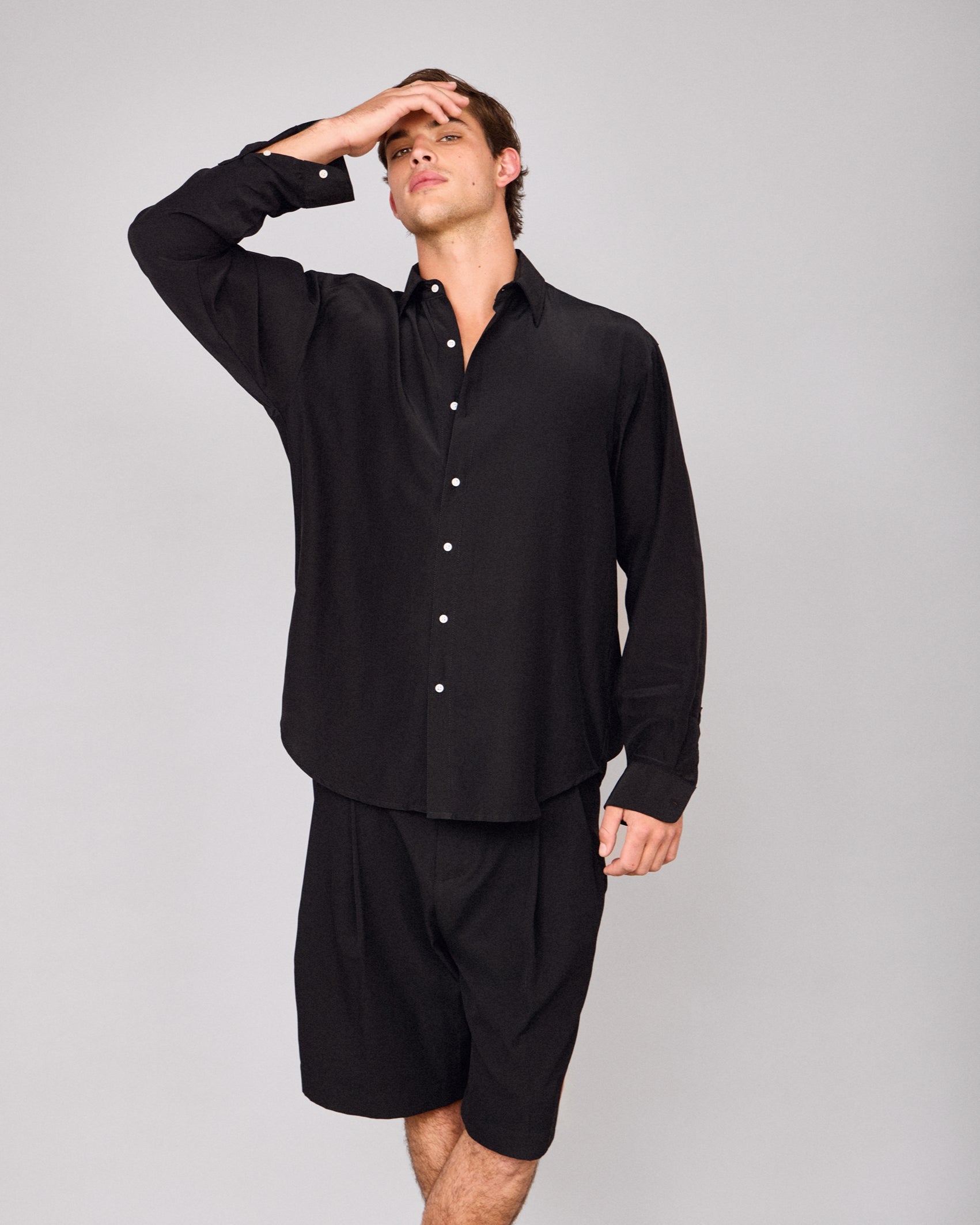 ARGROVE LONG SLEEVE SHIRT - BASALT BLACK