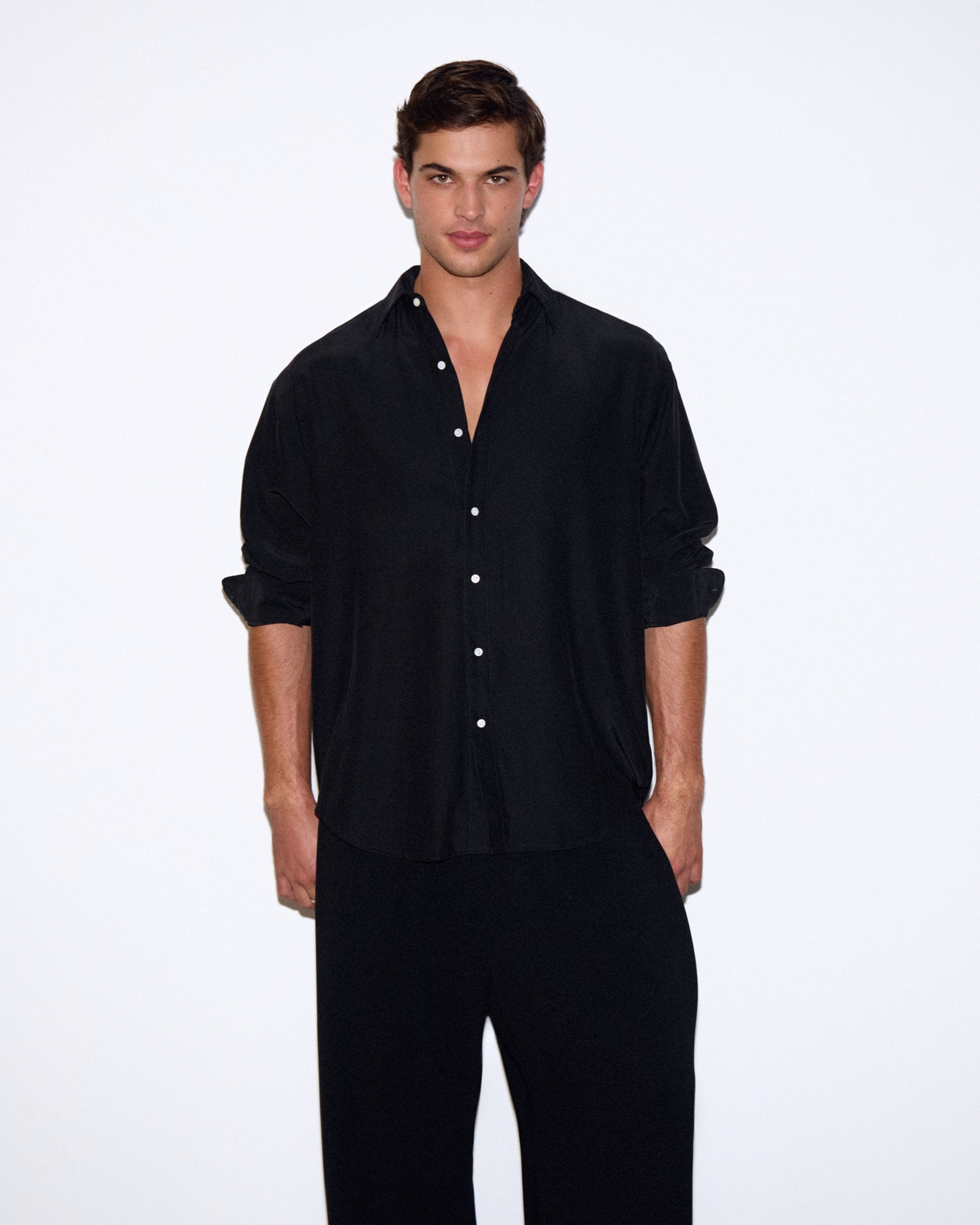 ARGROVE LONG SLEEVE SHIRT - BASALT BLACK