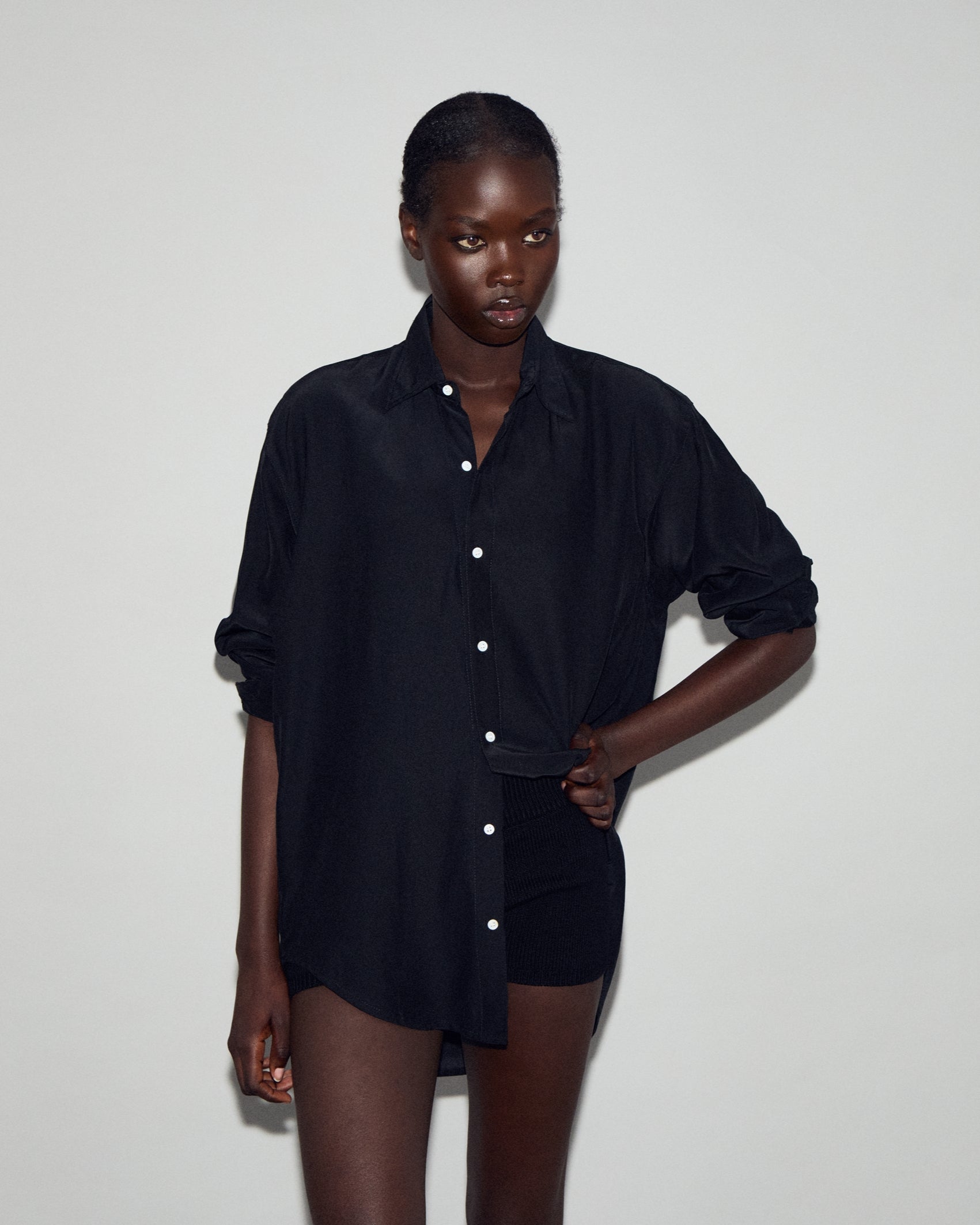 ARGROVE LONG SLEEVE SHIRT - BASALT BLACK