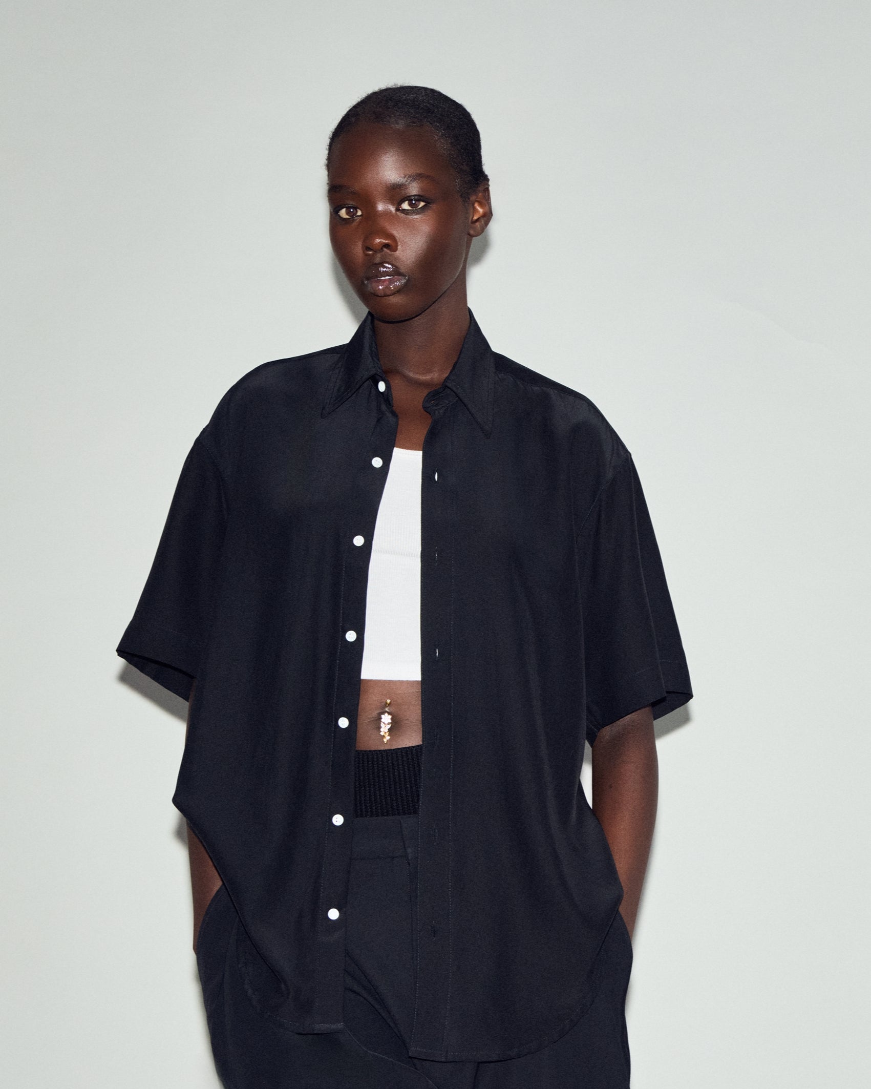 ARGROVE SHORT SLEEVE SHIRT - BASALT BLACK